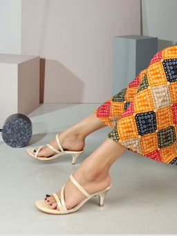 ELLE - Beige Round Toe Women Sandals