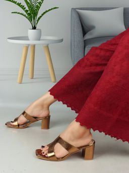 ELLE - Copper Square Toe Women Heels