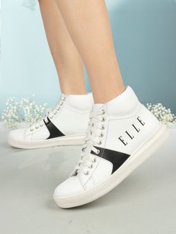 ELLE - White Round Toe Women Sneakers
