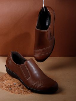 ELLE - Tan Round Toe Party Wear Casual Boots