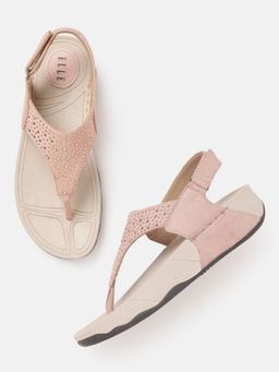 ELLE - Pink Round Toe Casual Wear Sandals