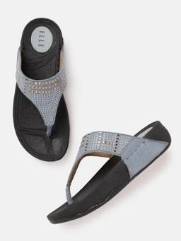 ELLE - Blue Round Toe Casual Wear Sandals