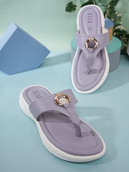 ELLE - Lavender Round Toe Party Wear Flats