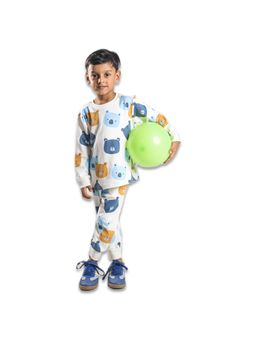 Blumbuds - Kids Panda Printed Cotton T-Shirt with Joggers