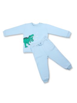 Blumbuds - Kids Dino Print Cotton T-Shirt and Joggers