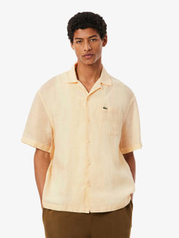 Lacoste - Beige Solid Relaxed Shirt