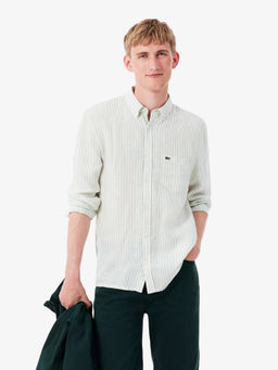 Lacoste - Green Stripes Regular Shirt