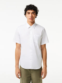 Lacoste - White Solid Regular Shirt