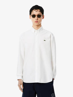 Lacoste - White Solid Regular Shirt