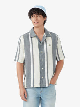 Lacoste - Beige Stripes Relaxed Shirt