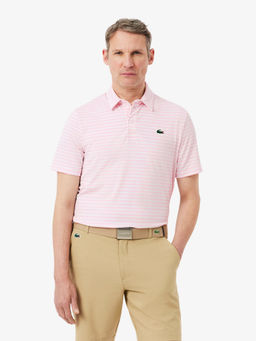 Lacoste - Pink Stripes Regular Polo T-Shirt