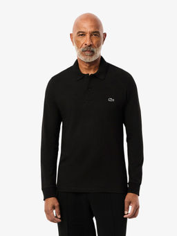 Lacoste - Black Solid Regular Polo T-Shirt