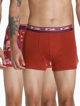 Puma - Stretch Aop Trunks-Maroon (Pack of 2)