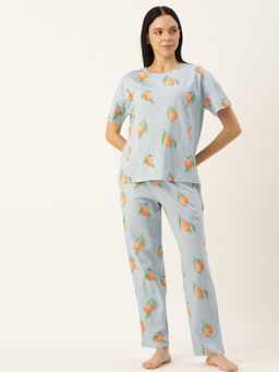 Clt.s - Tropical Blue Top and Pyjama (Set of 2)