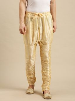 Sanwara - Mens Solid Beige Colour Art Silk Brijesh Pant