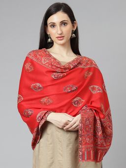 Zamour - Kani Weave Kashmiri Wool Stole For Women
