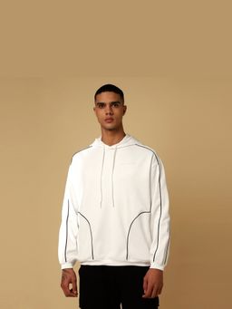 Off Limits - Men Oversized White Pullover Hoodie