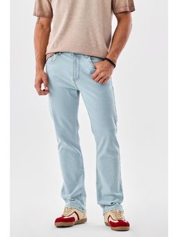 Snitch - Light Blue Washed Straight Casual Core Lab Jeans for Men