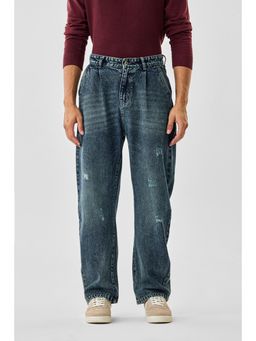 Snitch - Blue Light Distressed Casual Jeans for Men