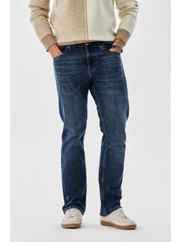 Snitch - Blue Washed Straight Casual Jeans for Men