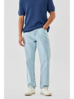 Snitch - Light Blue Washed Relaxed Casual Jeans for Men