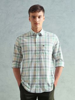 Arrow Sports - Men Smart Slim Fit Checked Multi-Color Shirt