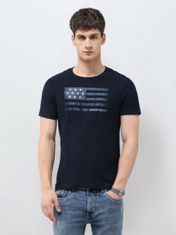 U.S. Polo Assn. Denim Co. - Men's Printed Denim Legacy Navy Blue T-shirt