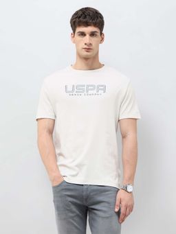 U.S. Polo Assn. Denim Co. - Men's Brand Embossed Monochrome White T-shirt