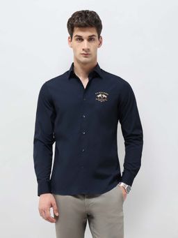 U.S. POLO ASSN. - Men's Tailored Fit Solid Navy Blue Shirt