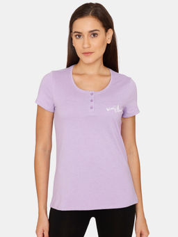 Zivame - Rosaline Chromaticity Knit Cotton Top - Sand Verbena