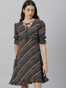 RAREISM - Black Floral Dress