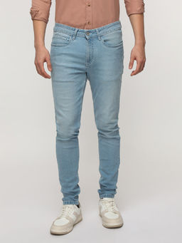 Crocodile - Men Slim Tapered Classic Light Blue Denim Jeans