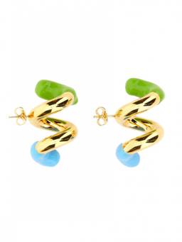 Sunnei - Multicolor Double Fusillo Stud Earrings