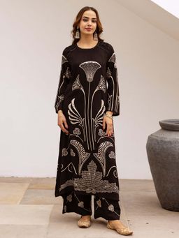 Autumnlane - Bakul Sable Printed Kurta with Palazzo (Set of 2)