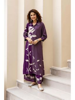 Autumnlane - Bakul Tyrian Printed Kurta with Palazzo (Set of 2)