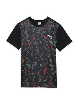 Puma - Active Sports Printed Boys Black T-Shirt