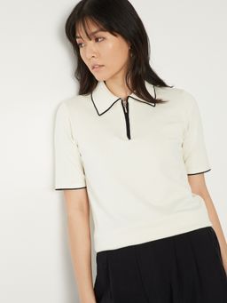 max - Women Solid Polo T-shirt