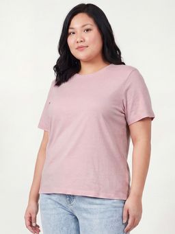 max - Women Pink Solid T-shirt