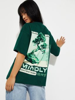 max - URB_N Women Graphic Print Oversized T-shirt