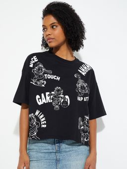max - URB_N Women Garfield Print Boxy Fit T-shirt