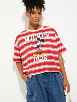 max - URB_N Mickey Mouse Print Boxy T-shirt