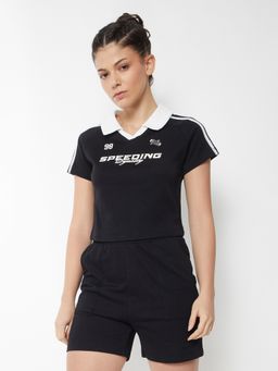 max - Women Johnny Typography Polo T-shirt