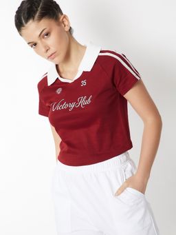 max - Women Johnny Typography Polo T-shirt
