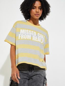 max - URB_N Women Colorblock Boxy Fit T-shirt