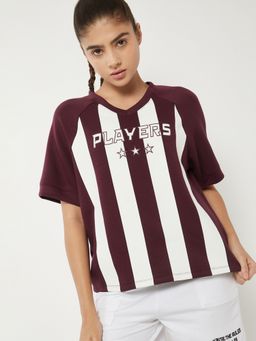 max - Women Colorblock Boxy Fit Butter soft T-shirt