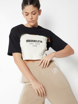 max - Women Printed Layered T-shirt with Camisole
