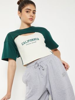 max - Women Printed Layered T-shirt with Camisole