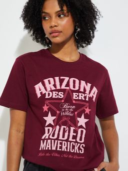 max - URB_N Women Typography Relaxed Fit T-shirt