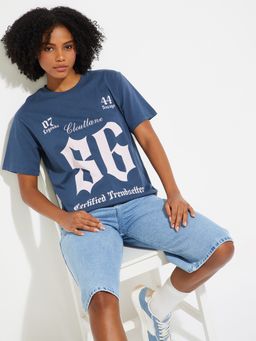 max - URB_N Women Typography Relaxed Fit T-shirt