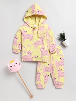 Clt.s - Kids Yellow Animal Print Co-Ord Set (Set of 2)